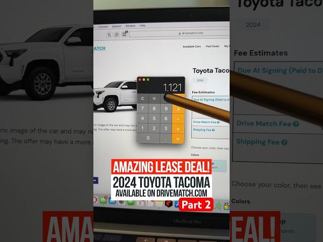 Best Toyota Tacoma Lease Deal in America  (Part 2)