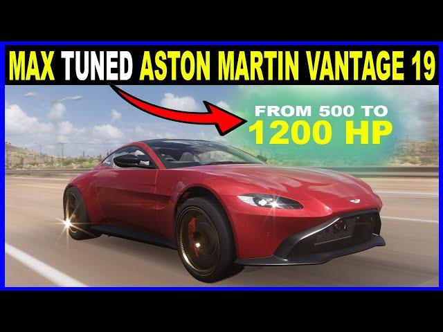 MAX TUNED Aston Martin Vantage - Forza Horizon 5 Tuning to BREAK top max speed Limitation - Dragrace