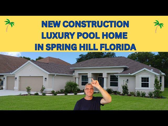 New Construction Pool Home Tour in Spring Hill FL with Real Estate Agent