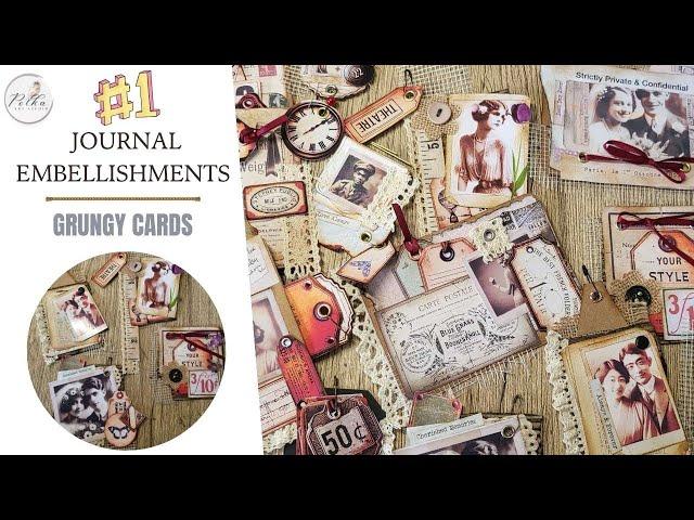 Beginner Friendly Journal Embellishments Episode 1 - Grungy Cards Tutorial