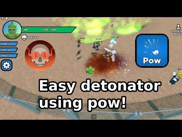 How to EASILY get DETONATOR with pow in Slap Royale (NO SKILL NEEDED)