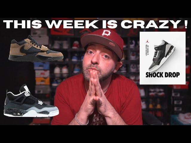 AJ3 Black Cement Shock Drop + Travis Scott Jumpman Jack “Dark Mocha” & Air Jordan 4 Fear!