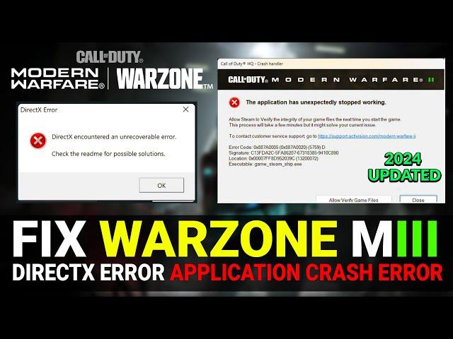 Fix COD MW III | WARZONE SEASON 2 Crashing & Not Launch - DirectX Error & Game_steam_ship.exe Error