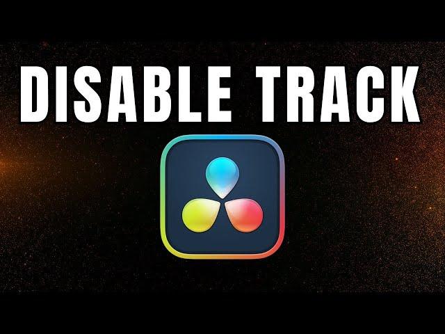 How to Disable Track | DaVinci Resolve 19 Tutorial