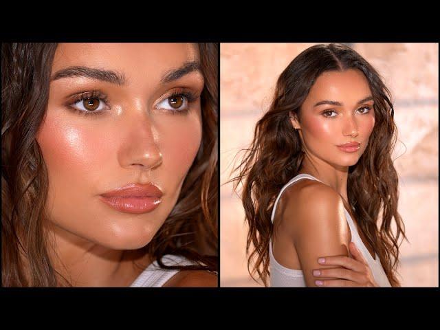 "Sun-kissed" Glowy Makeup Tutorial using all TARTE Products!