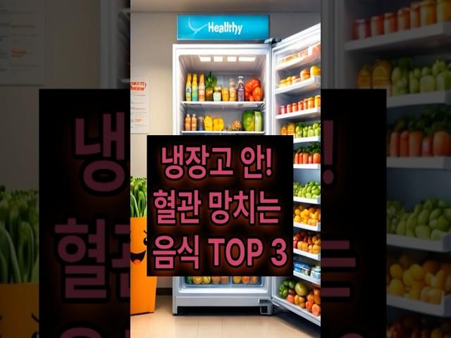 냉장고안 혈관건강을 망치는 TOP3!