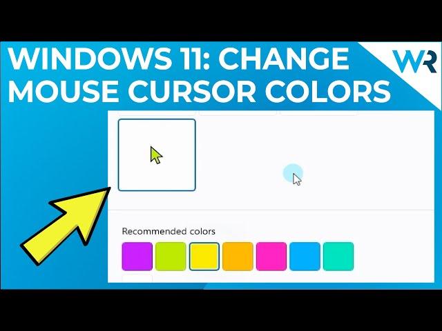 How to change the mouse cursor’s color in Windows 11