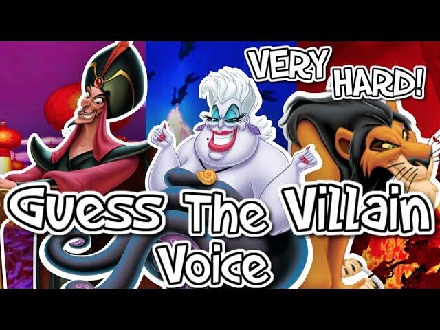 GUESS THE DISNEY VILLAIN VOICE! VERY HARD!