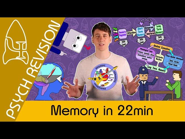 Memory - AQA Psychology in 22 MINS! *NEW* Quick Revision for Paper 1