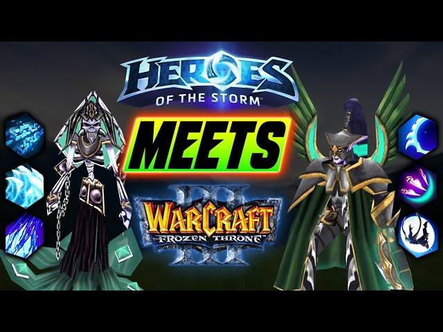 WarCraft III meets Heroes of the Storm - Kelthuzad and Maiev DE-FORGED! - Grubby