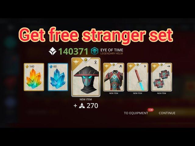 GET STRANGER SET FREE, how to get Stranger set free from marathon -- shadow fight 3