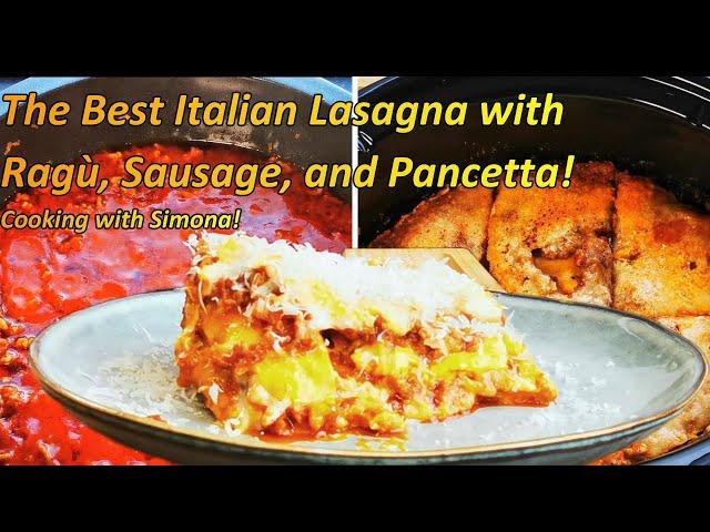 You need to try the best Italian lasagna recipe |sausages and pancetta