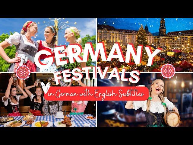 Germany Festivals in German language with English Subtitles || German Gyan - Nidhi Jain