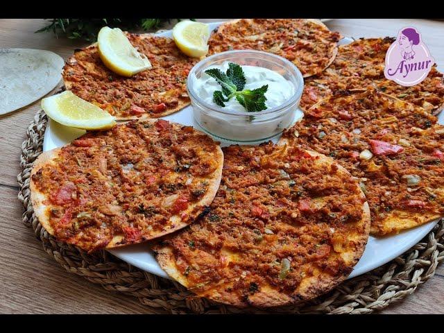 Hamur hazirlamadan pratik lahmacun tarifi I Lavas ekmekli lahmacun