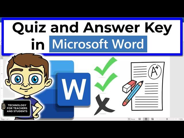 Creating A Quiz and Answer Key in Microsoft Word