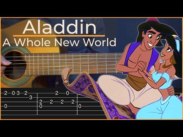 Aladdin - A Whole New World (Simple Guitar Tab)