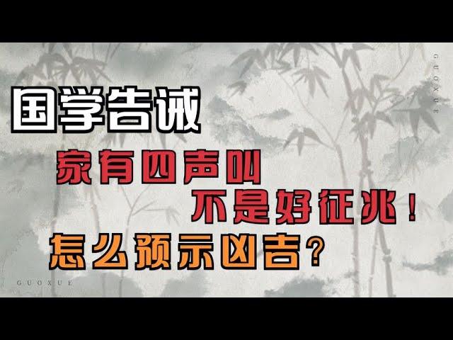 国学告诫：家有四声叫，不是好征兆！揭秘预示凶吉的秘密