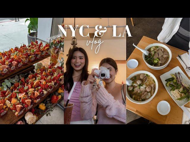 NYC + LA vlog | the met after hours, west coast trip + luggage mishap, fun times with friends