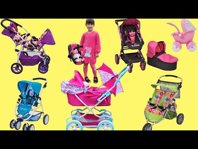 Dolls Pram Baby Born Baby Annabell Little girl and Baby Dolls Went Toy Shopping Play in The Park