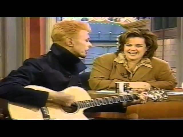 David Bowie and Iman on Rosie O Donnell Show. 1997.