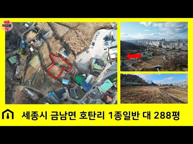 세종시 토지 매매 - 금남면 호탄리 도시지역 1종일반주거지역 대지 288평 평당480만원(벚꽃_526) 벌목 제초 완료