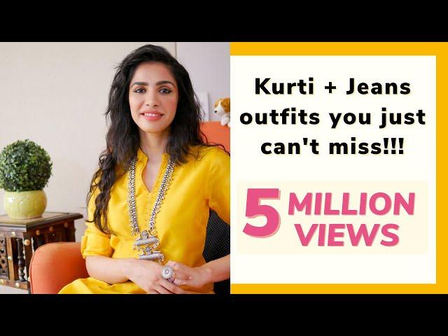 Look Stylish and Cool in Kurtis | 9 Kurti with Jeans Outfits