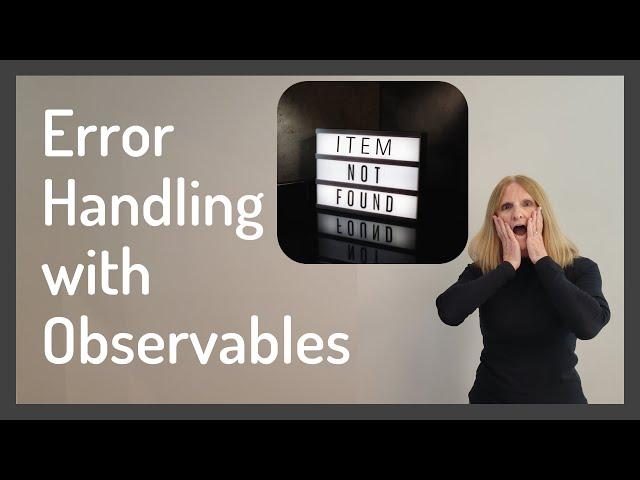 Error Handling with Observables