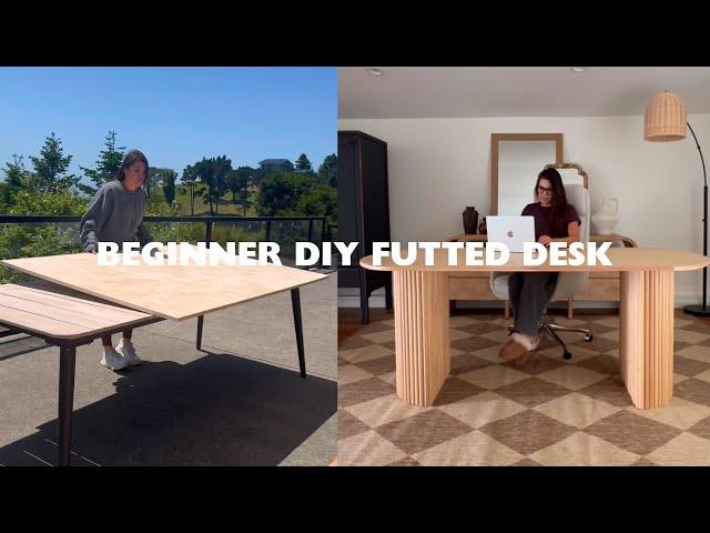 Beginner Friendly DIY Flutted Desk Build! 