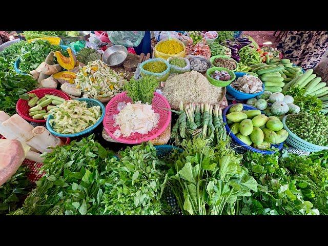 Fresh Market in Phnom Penh, Cambodia  - Olympic Market- Chbar Ampov Market.