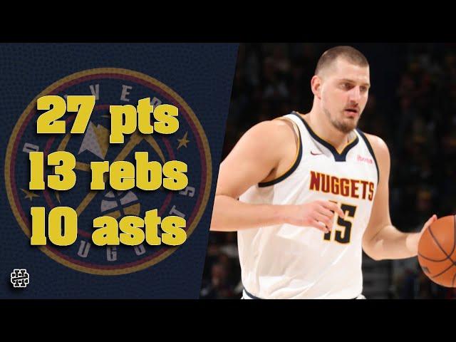 Nikola Jokic 27 pts 13 rebs 10 asts vs Pelicans 24/25 season