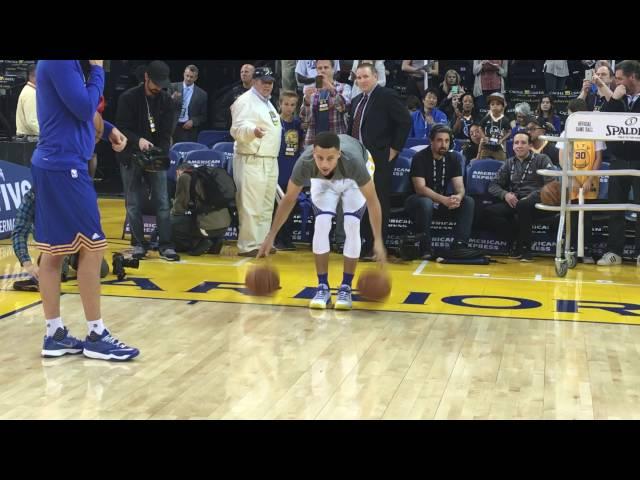 Stephen Curry's Full Pre-Game Routine for Trail Blazers/Warriors!