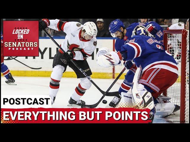 POSTCAST: IGOR SHESTERKIN SPOILS EXCEPTIONAL ROAD EFFORT BY OTTAWA SENATORS IN LOSS TO NY RANGERS