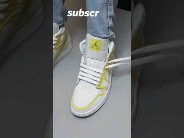 Shoelace Nike Air Jordan 1 mid. Lacing tutorial