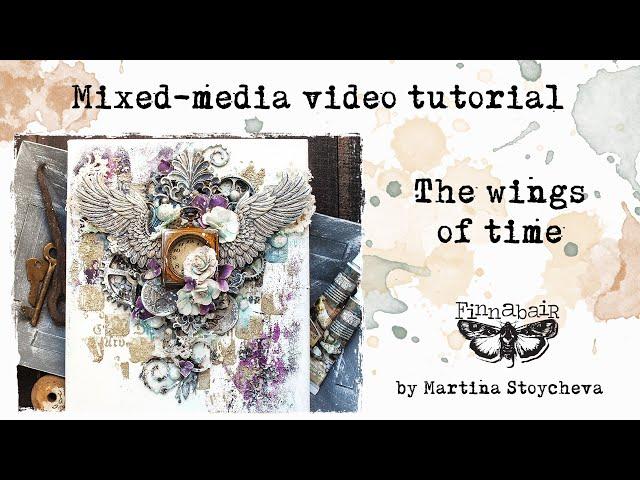 The wings of time - mixed media cavas by Martina Stoycheva