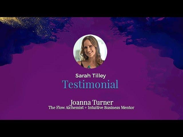 Sarah Tilley hit a million dollars - testimonial for Joanna Turner