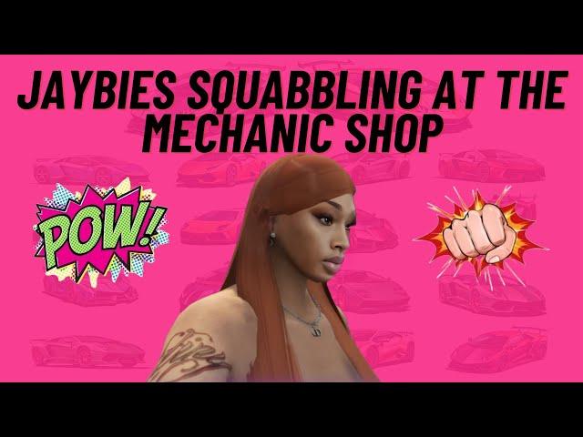 Jaybies Squabbling At The Mechanic Shop