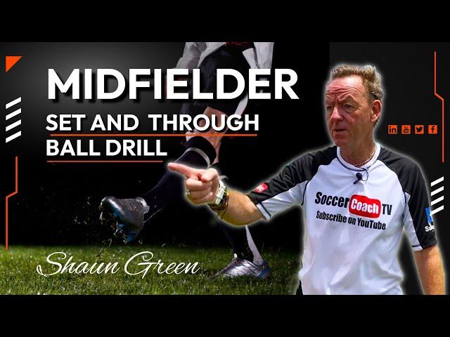 SoccerCoachTV - Midfielder Set and Through Ball Drill.