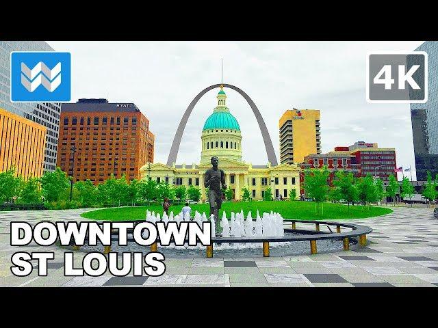 Walking tour of Downtown St Louis, Missouri 【4K】