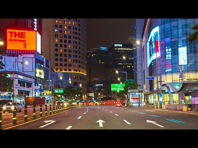 Seoul Vibes  Rainy Night Driving City  | Myeongdong and Downtown with Chill Lofi Jazz Hiphop POV