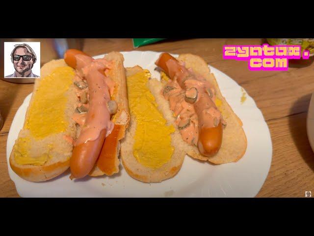 Hot Dog Soße Selbermachen und anschließend die Hot Dogs belegen und verspeisen #rezept #hotdogs #4k