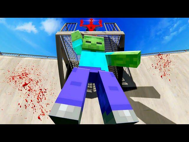 Throwing Minecraft Zombies Off a DAM - Bonelab VR Mods