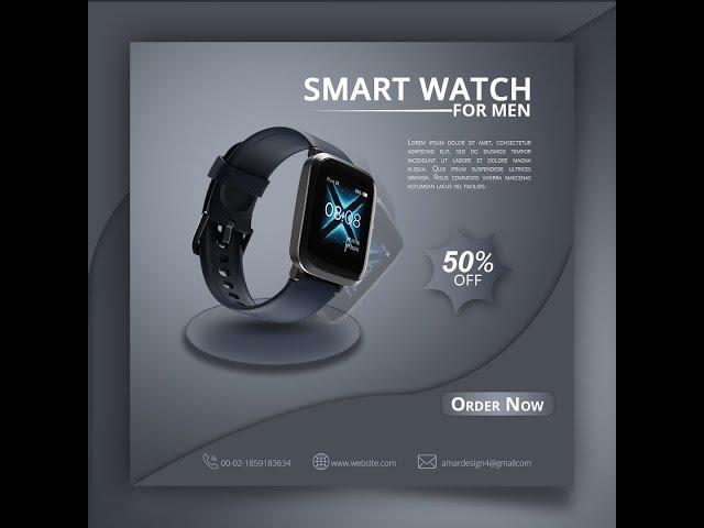 How to Create Smart Watch Poster Design in Photoshop CC by hridoyhtd