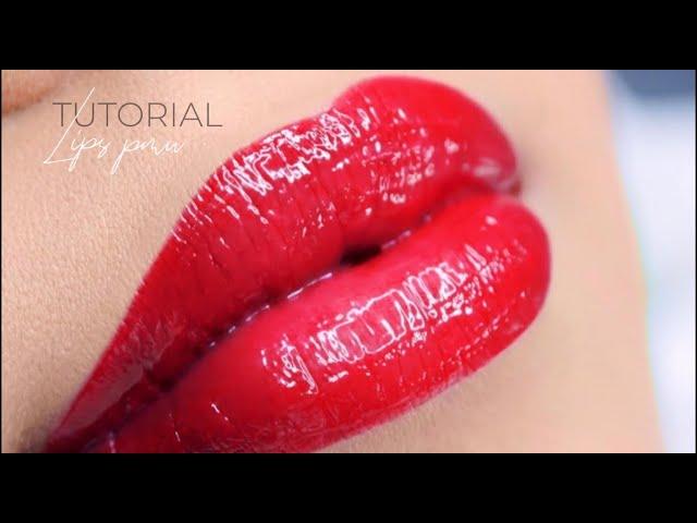 TUTORIAL | 3D lips permanent makeup step by step | lip blush tattoo