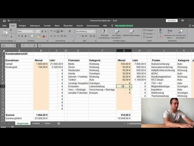 Finanzen kann jeder - Das Haushaltsbuch mit Excel