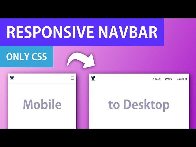 Responsive Navigation Bar Only CSS | Mobile First Design