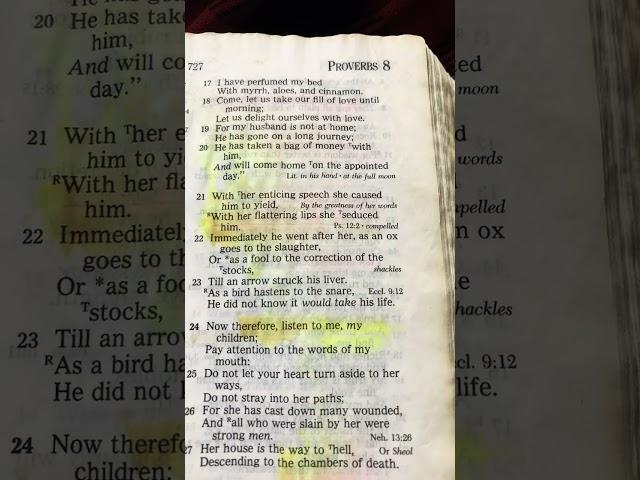 Proverbs 7:1-27 My Son , keep my words