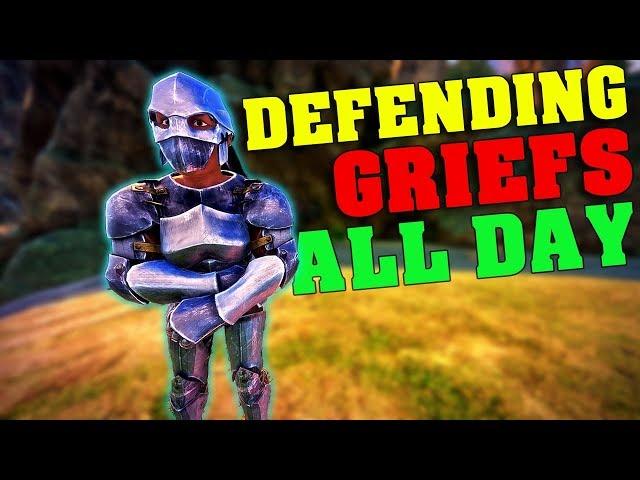Defending Against Griefers All Day!! MTS 4 Man PVP S3E26 | Ark: Survival Evolved