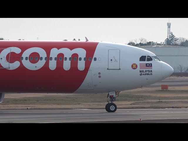 AirAsia X Airbus A330-300 9M-XXG Landing at NRT 34R