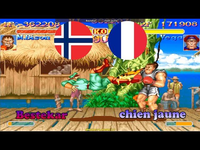 슈퍼 스트리트 파이터 2 터보  Bestekar (Norway) vs chien jaune (France) Super Street Fighter 2 Turbo