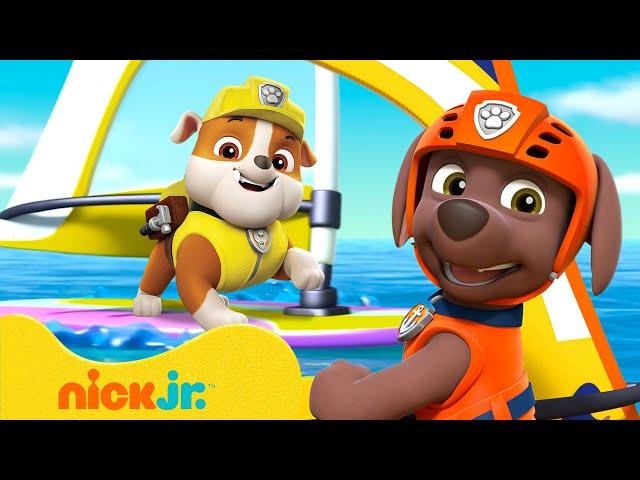 PAW Patrol Surf's Up Rescues! w/ Zuma & Rubble  10 Minutes | Nick Jr.